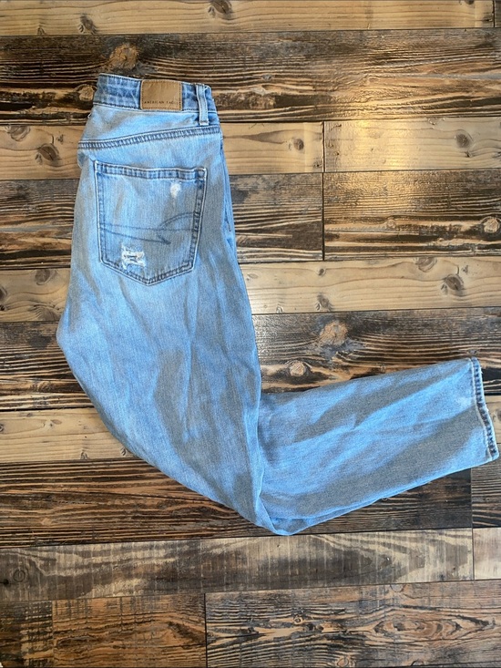 American Eagle Outfitters Denim - American Eagle Outfitters Light Blue Distressed Mom Jean